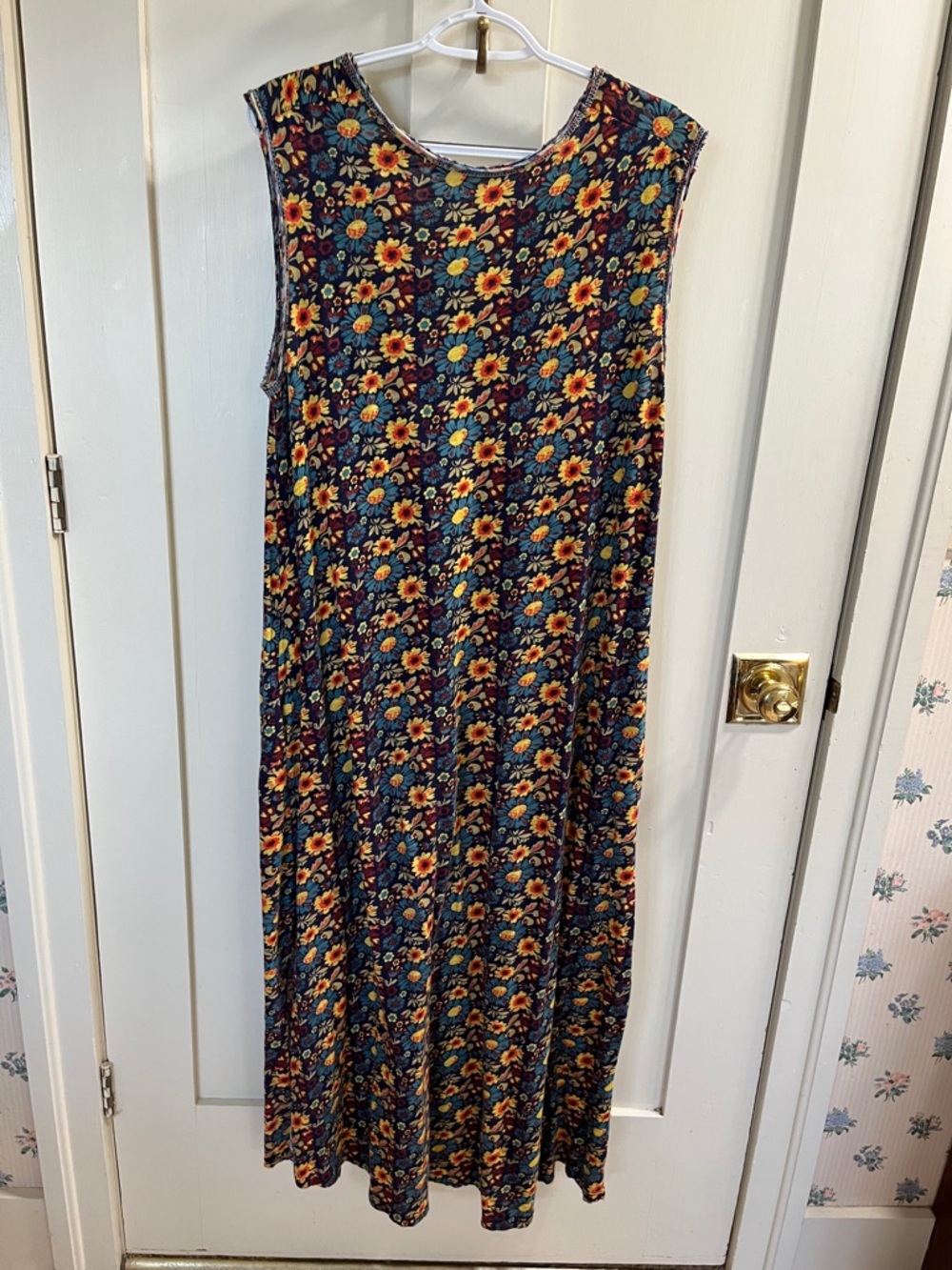 Floral Sleeveless V-Neck Maxi Dress - Navy Multi by Natural Life - Picture 3 of 3